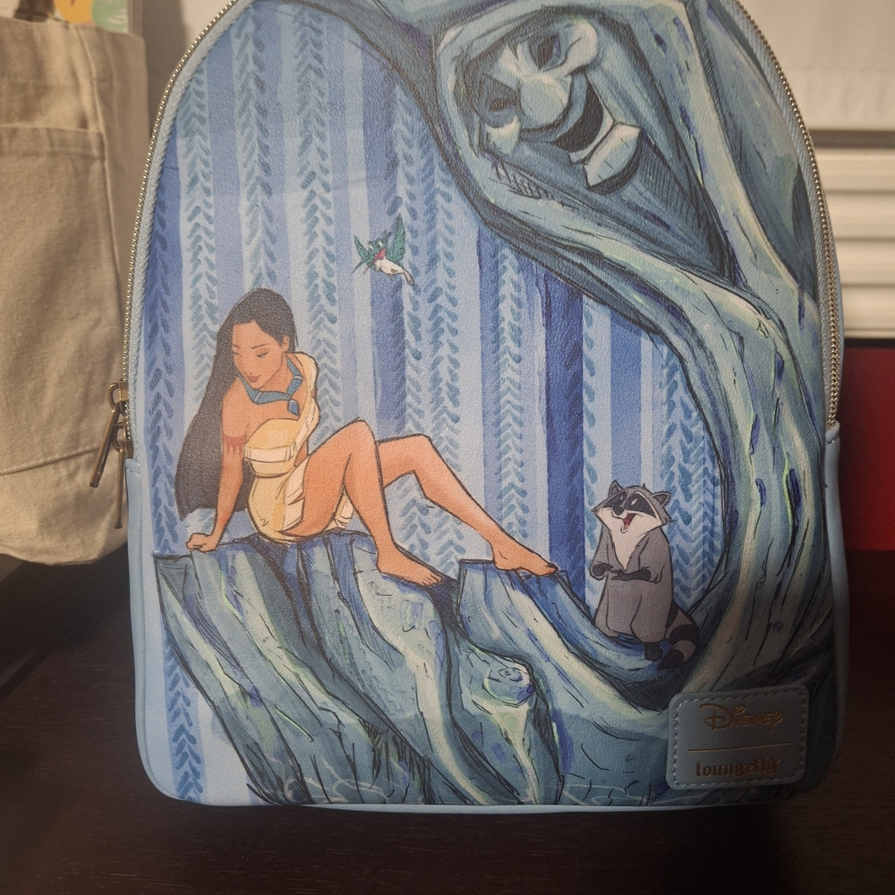 Loungefly Pocahontas Backpack - Blue and White